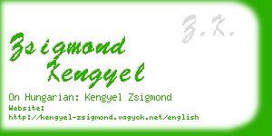 zsigmond kengyel business card